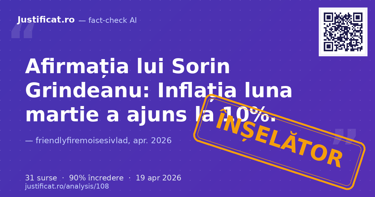 Segmentul video îl prezintă pe jurnalistul Moise Guran analizând și demontând afirmațiile făcute de Sori… — verdict ÎNȘELĂTOR