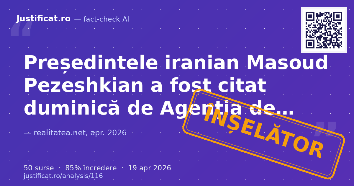 Articolul prezintă o serie de declarații și evenimente recente legate de conflictul dintre Iran și State… — verdict ÎNȘELĂTOR