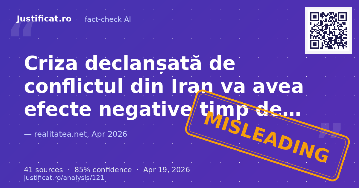 Articolul analizează declarațiile Ministrului Energiei, Bogdan Ivan, privind impactul prelungit al crizei… — rated ÎNȘELĂTOR