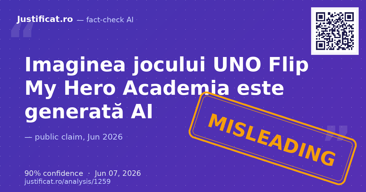 O imagine care prezintă un pachet al jocului de cărți "UNO FLIP! — rated ÎNȘELĂTOR