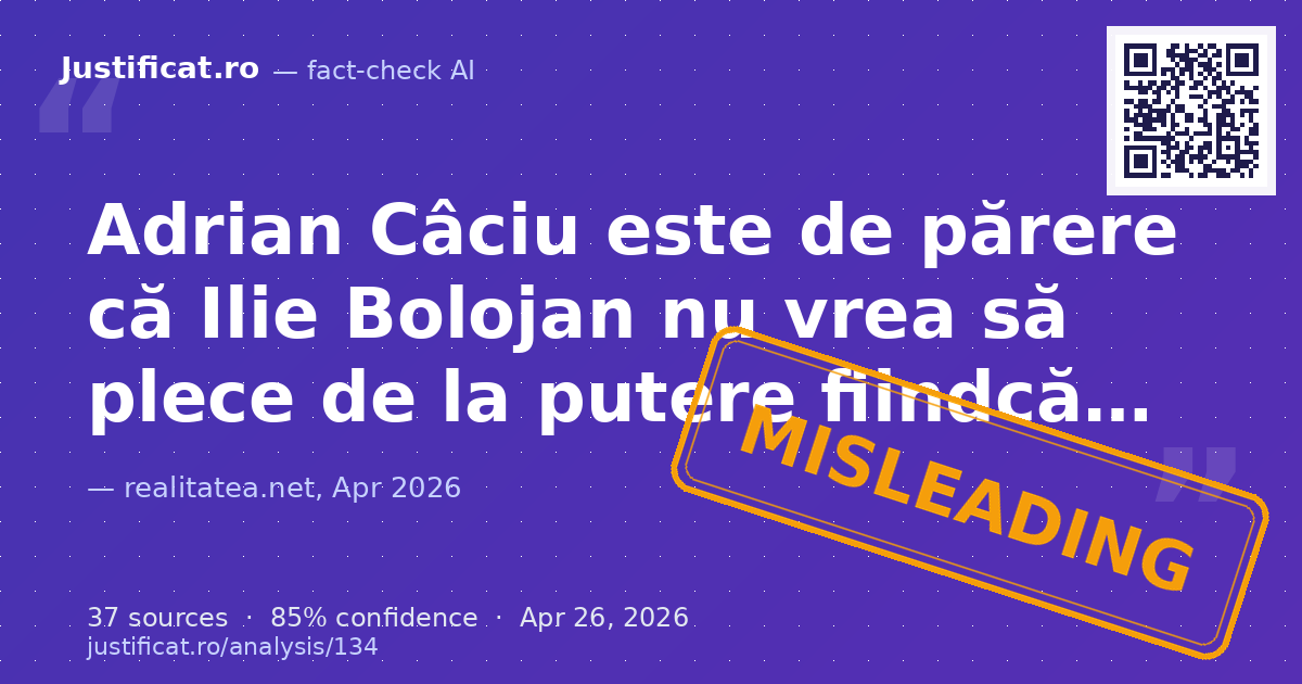 Articolul raportează declarațiile lui Adrian Câciu (PSD) despre premierul Ilie Bolojan, USR și PNL, inclus… — rated ÎNȘELĂTOR