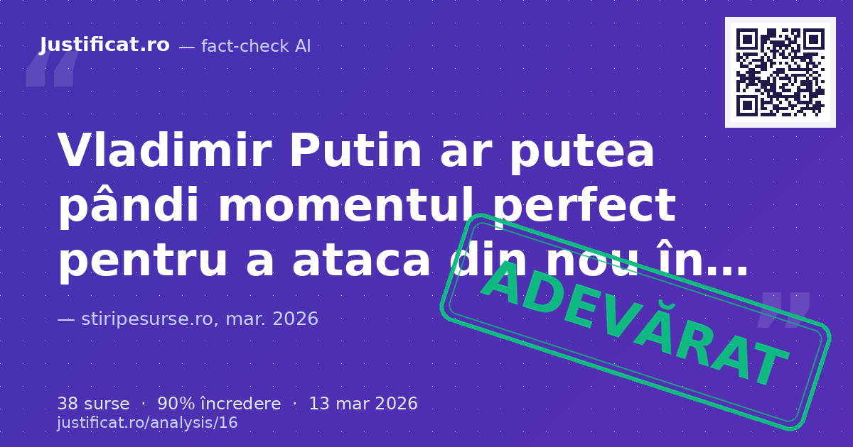 Afirmațiile conform cărora Vladimir Putin ar putea profita de distragerea atenției Occidentului asupra co… — verdict ADEVĂRAT