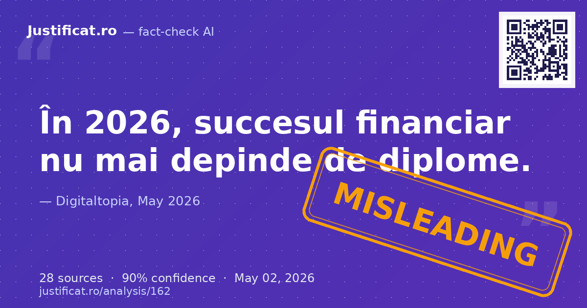 Afirmațiile din transcrierea video despre succesul financiar în 2026, dependența acestuia de un laptop și… — rated ÎNȘELĂTOR