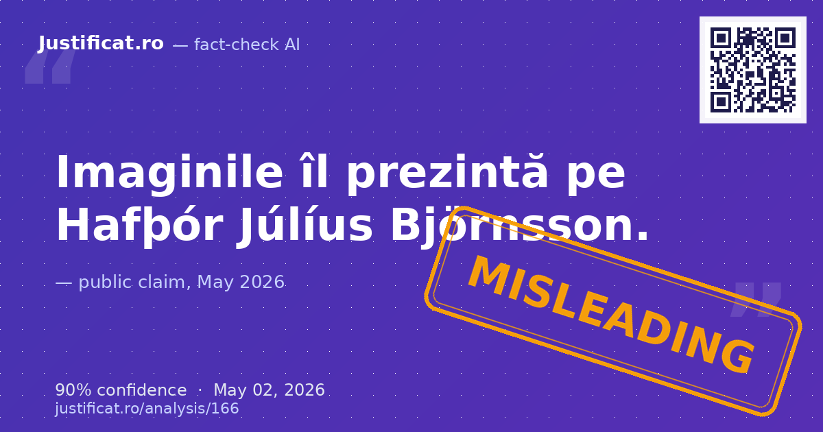 O imagine de tip meme formată din două fotografii ale aceluiași bărbat, Hafþór Júlíus Björnsson, etichetat… — rated ÎNȘELĂTOR