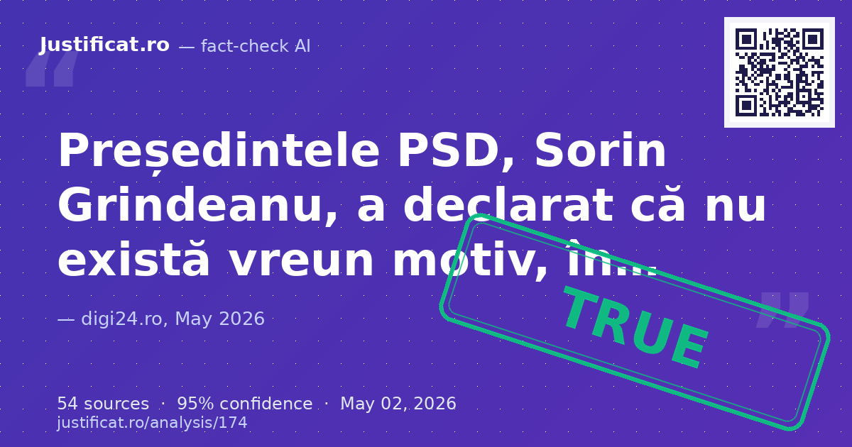 Articolul raportează declarațiile președintelui PSD, Sorin Grindeanu, care neagă discuțiile despre suspenda… — rated ADEVĂRAT