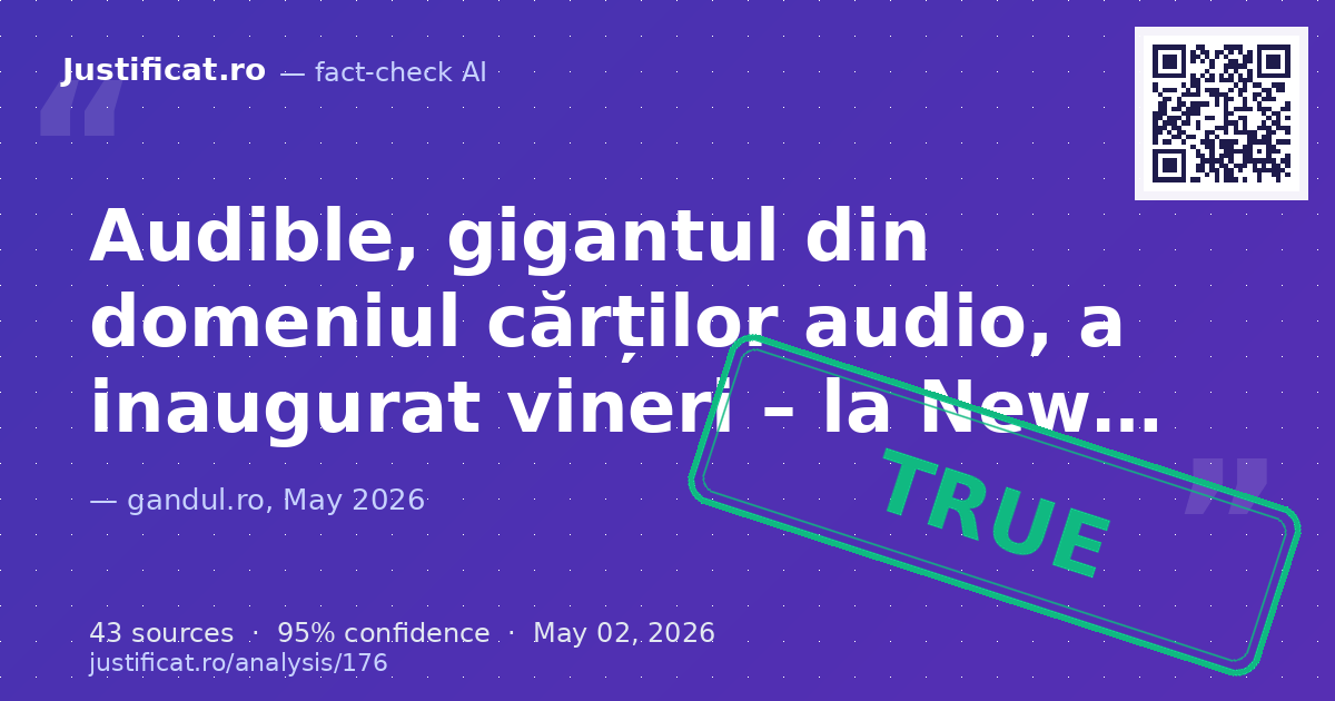 Articolul descrie inaugurarea de către Audible a primei „librării fără cărți” din New York, numită „Audible… — rated ADEVĂRAT