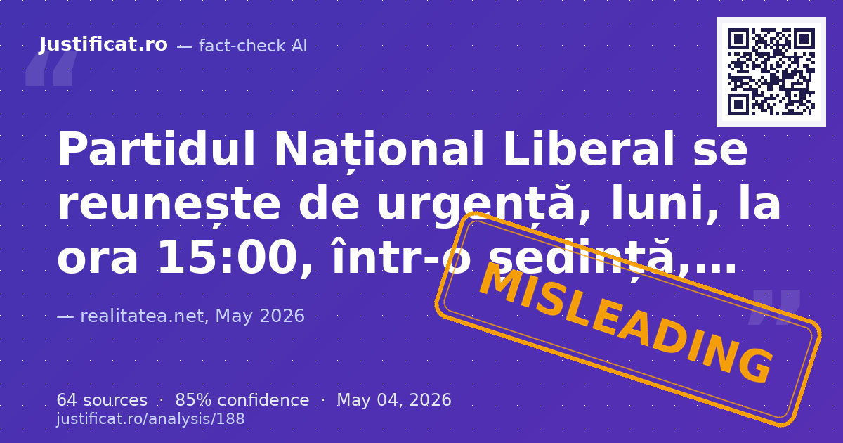 Articolul anunță ședințe de urgență ale PNL și PSD pentru astăzi, 4 mai, în Parlament, cu câteva ore înain… — rated ÎNȘELĂTOR