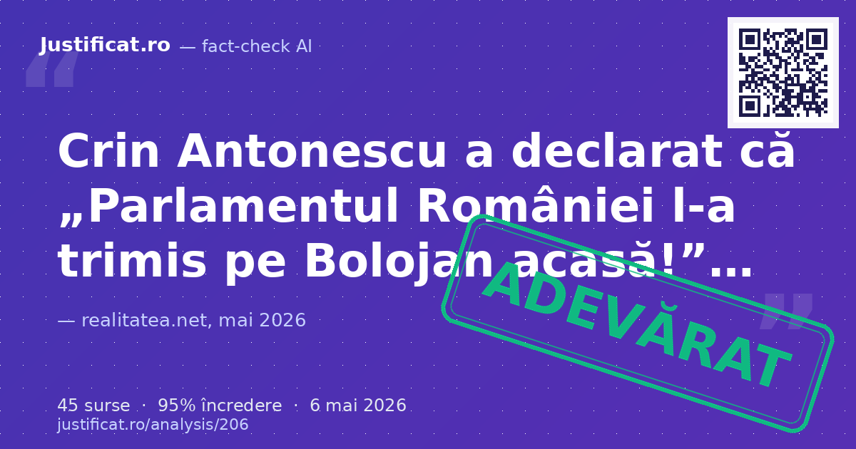 Articolul raportează declarațiile fostului lider liberal Crin Antonescu, care a comentat adoptarea unei m… — verdict ADEVĂRAT