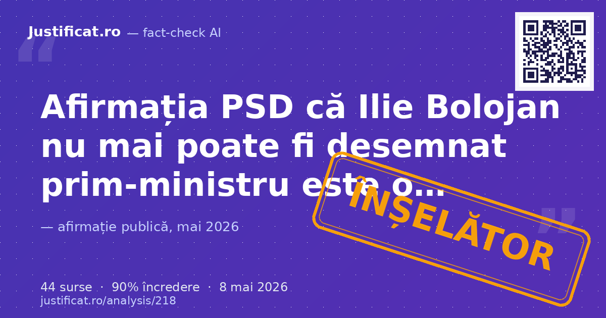 Textul analizează două afirmații atribuite PSD, pe care le consideră „minciuni” și „mistificări juridice… — verdict ÎNȘELĂTOR