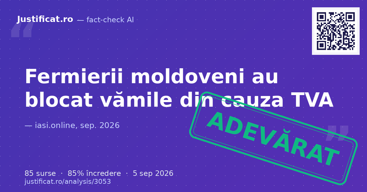 A fost verificată relatarea privind protestele fermierilor din Republica Moldova din 25 iunie 2026, bloca… — verdict ADEVĂRAT