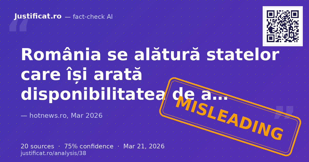 Articolul analizează decizia României de a se alătura unei declarații internaționale privind libertatea de… — rated ÎNȘELĂTOR