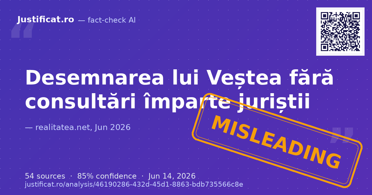 Declarațiile fostului ministru al Justiției, Tudorel Toader, care critică decizia președintelui Nicușor Da… — rated ÎNȘELĂTOR