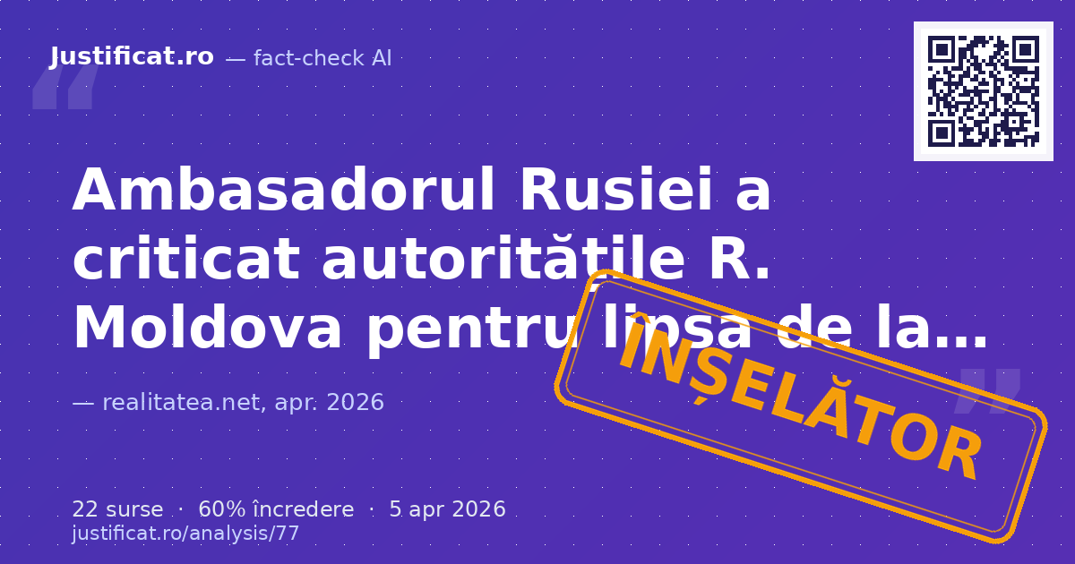 Un material publicitar politic al partidului AUR care critică poziția Rusiei față de unirea Basarabiei c… — verdict ÎNȘELĂTOR