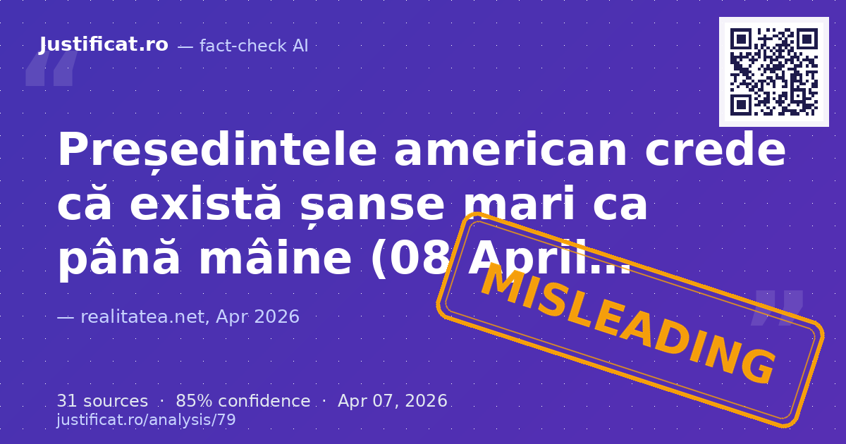 Textul analizează declarațiile președintelui american Donald Trump privind un posibil acord cu Iranul, ame… — rated ÎNȘELĂTOR