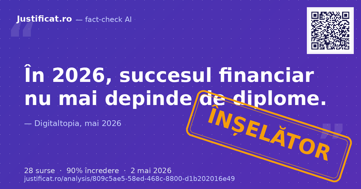 Afirmațiile din transcrierea video despre succesul financiar în 2026, dependența acestuia de un laptop ș… — verdict ÎNȘELĂTOR
