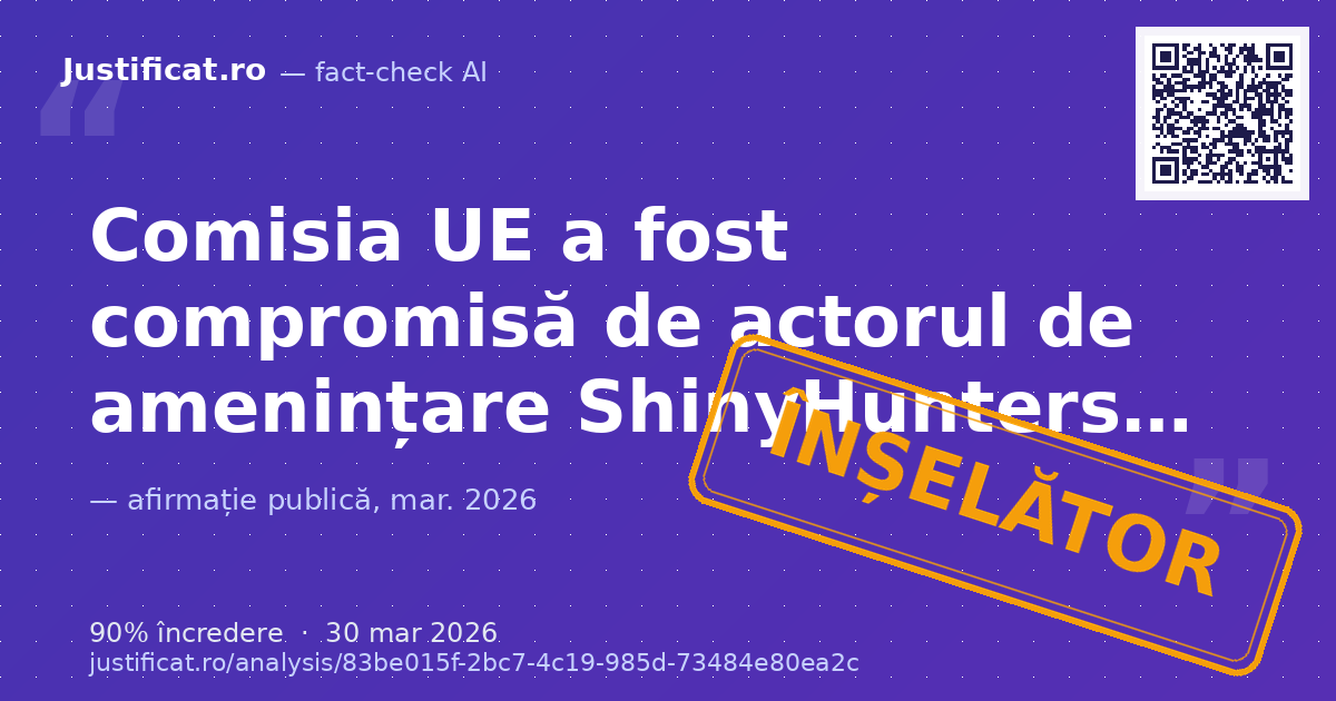 O postare pe rețelele sociale care susține că a avut loc un atac cibernetic masiv asupra Comisiei UE, EN… — verdict ÎNȘELĂTOR