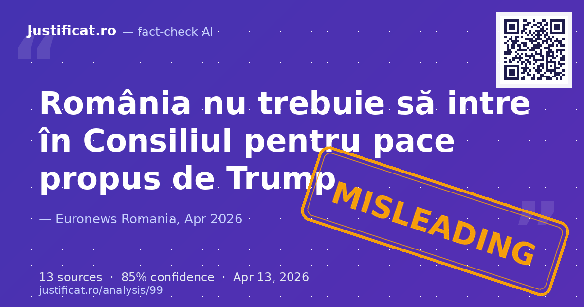 Afirmațiile fostului președinte Traian Băsescu despre inițiativa lui Donald Trump de a crea un Consiliu pe… — rated ÎNȘELĂTOR
