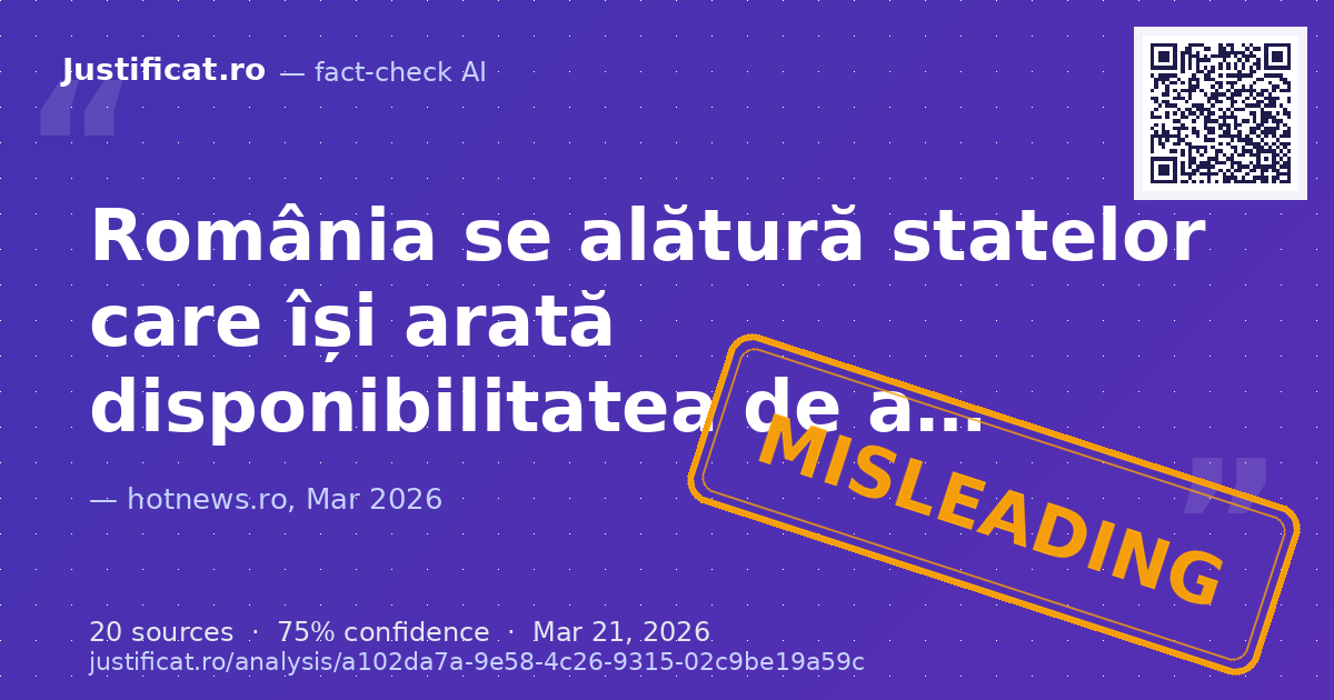 Articolul analizează decizia României de a se alătura unei declarații internaționale privind libertatea de… — rated ÎNȘELĂTOR