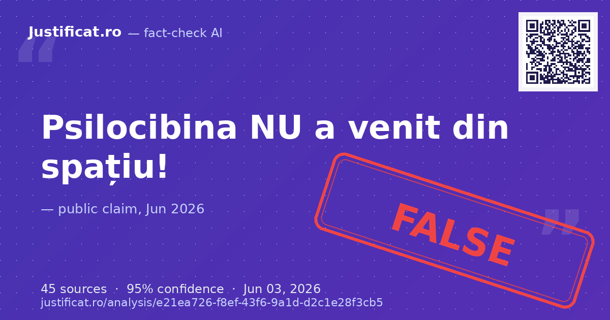 Afirmația conform căreia psilocibina ar proveni din spațiu. — rated FALS