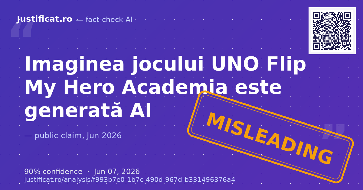 O imagine care prezintă un pachet al jocului de cărți "UNO FLIP! — rated ÎNȘELĂTOR